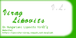 virag lipovits business card